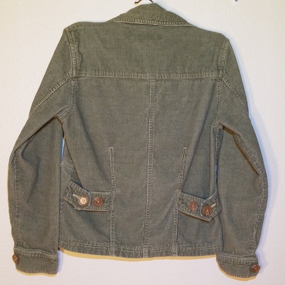 Tulle olive green corduroy light jacket - Picture 3 of 6